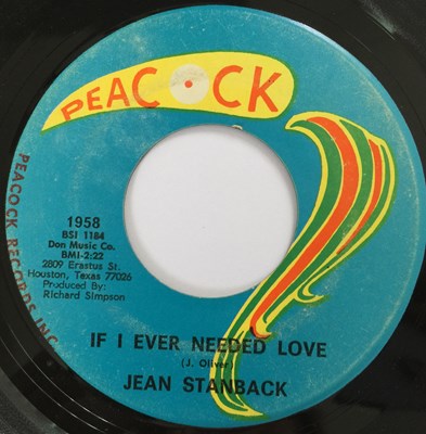 Lot 209 - JEAN STANBACK - IF I EVER NEEDED LOVE / I STILL LOVE YOU 7" (PEACOCK 1958)