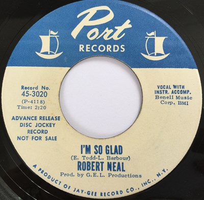 Lot 225 - ROBERT NEAL - I'M SO GLAD / GOOD-BYE NOW 7" (PORT RECORDS - 45-3020)