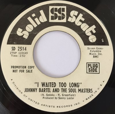 Lot 79 - JOHNNY BARTEL AND THE SOUL MASTERS - IF THIS ISN'T LOVE 7" (ORIGINAL US PROMO COPY - SOLID STATE SD 2514)