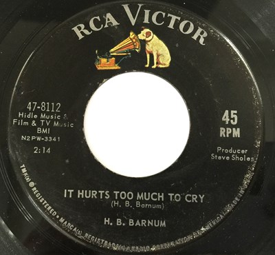 Lot 81 - H.B. BARNUM - IT HURTS TOO MUCH TO CRY 7" (ORIGINAL US COPY - RCA VICTOR 47-8112)