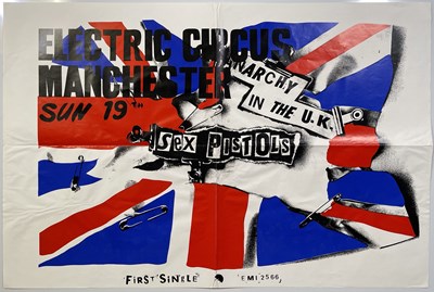 Lot 135 - SEX PISTOLS - LARGE FORMAT ELECTRIC CIRCUS POSTER.