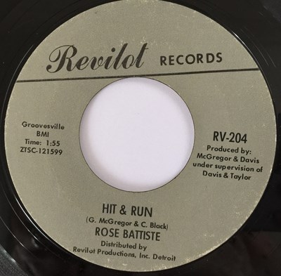 Lot 86 - ROSE BATTISTE - HIT & RUN 7" (ORIGINAL US COPY - REVILOT RECORDS RV-204)