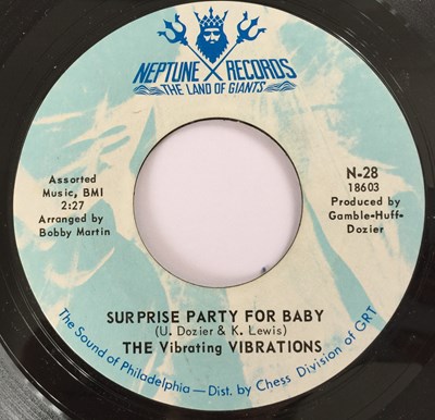 Lot 248 - THE VIBRATING VIBRATIONS - SUPRISE PARTY FOR BABY 7" (NEPTUNE RECORDS - N-28)