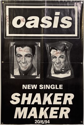 Lot 439 - OASIS - A FULLY SIGNED SHAKERMAKER PROMOTIONAL POSTER.