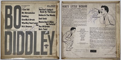 Lot 229 - ROCK N ROLL / BLUES INTEREST - LITTLE RICHARD / BO DIDDLEY SIGNED LPS.