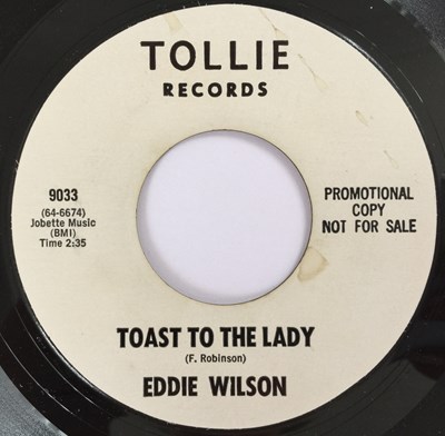 Lot 108 - EDDIE WILSON - TOAST TO THE LADY 7" (PROMO - TOLLIE RECORDS 9033)