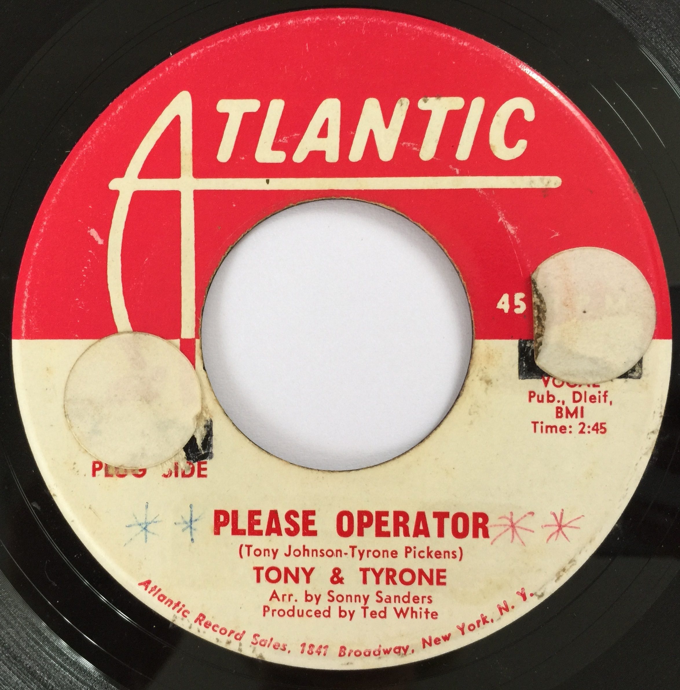 Lot 109 - TONY & TYRONE - PLEASE OPERATOR 7" (PROMO