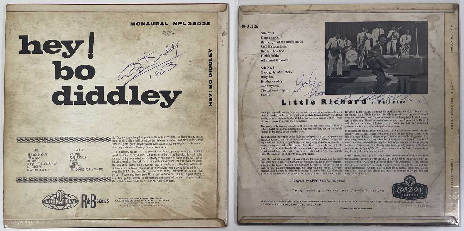 Lot 234 - ROCK N ROLL / BLUES INTEREST - BO DIDDLEY / LITTLE RICHARD SIGNED LPS.