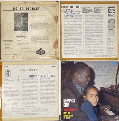 Lot 235 - BLUES INTEREST - SIGNED LPS INC BO DIDDLEY, JOE TURNER, MEMPHIS SLIM.