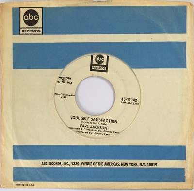 Lot 113 - EARL JACKSON - SOUL SELF SATISFACTION 7" (PROMO - ABC RECORDS 45-11142)