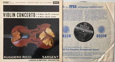 Lot 2 - RUGGIERO RICCI / SARGENT - VIOLIN CONCERTO (ED1 - DECCA SXL 2279)