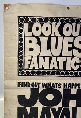 Lot 146 - JOHN MAYALL - ORIGINAL C 1960S FAN CLUB POSTER.