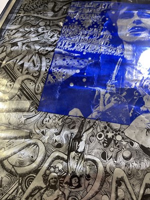Lot 147 - MARTIN SHARP - BIG O - DONOVAN SILVER FOIL POSTER.