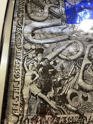 Lot 147 - MARTIN SHARP - BIG O - DONOVAN SILVER FOIL POSTER.