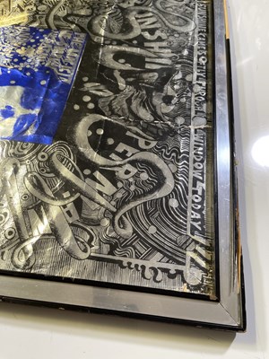 Lot 147 - MARTIN SHARP - BIG O - DONOVAN SILVER FOIL POSTER.