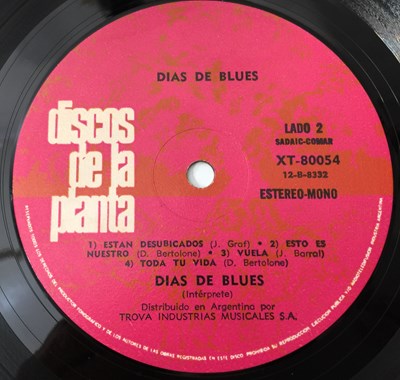 Lot 2 - DIAS DE BLUES - S/T LP (PROG/HEAVY ROCK - ARGENTINIAN OG - XT-80054)