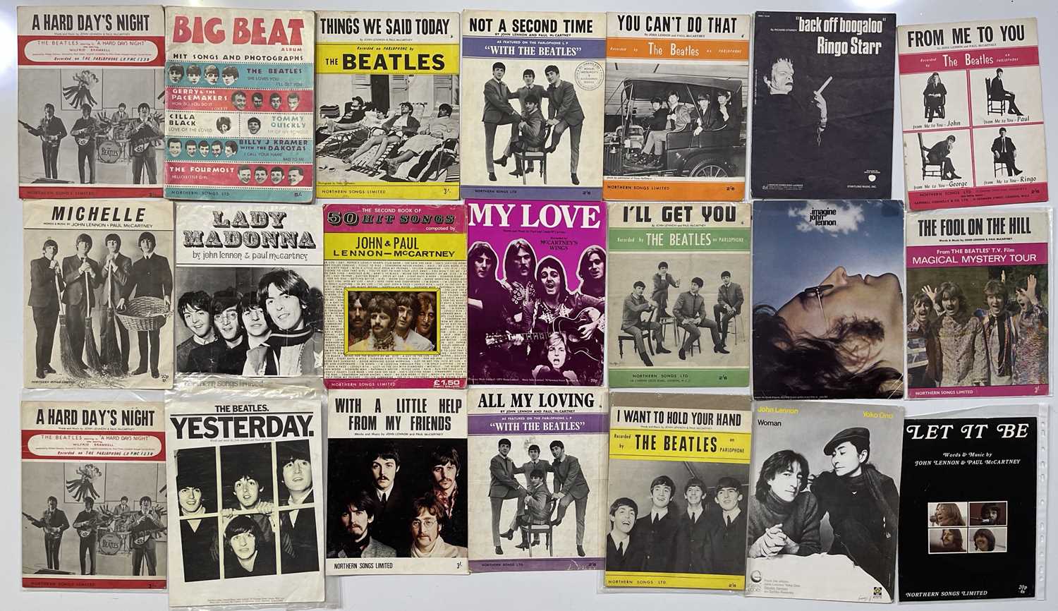 Lot 416 - THE BEATLES - SHEET MUSIC COLLECTION.