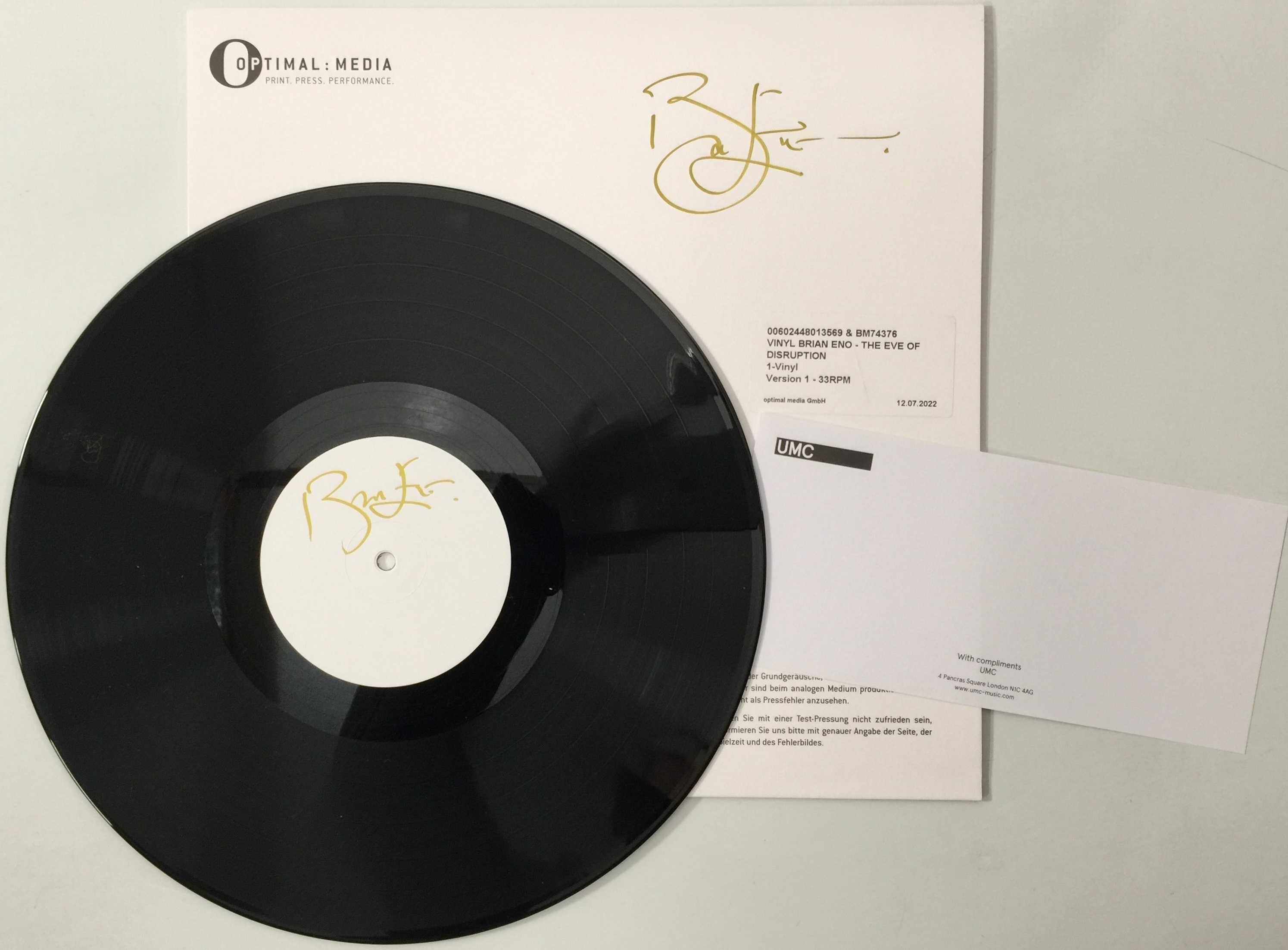 ワールドワイドLP Brian Eno Foreverandevernomore 4801356 Opal Records, UMC /00400 LP/GF BRIAN ENO Foreverandevernomore 4801356 Opal Records