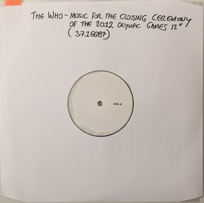 Lot 40 - THE WHO - MUSIC FOR THE CLOSING CEREMONY OF THE 2012 OLYMPIC GAMES 12" (WHITE LABEL -2012 - 3716687)