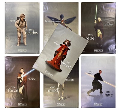 Lot 2040155 - STAR WARS - EPISODE I THE PHANTOM MENACE - 7 'CHARACTER' ADVERTISING POSTERS.