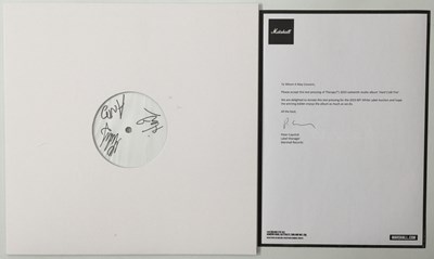 Lot 65 - THERAPY? - HARD COLD FIRE FULLY SIGNED 2023 WHITE LABEL TEST PRESSING.