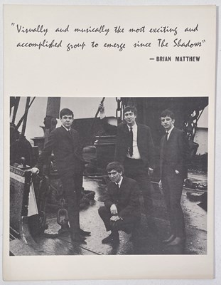 Lot 342 - THE BEATLES - AN ORIGINAL AND RARE 1963 PLEASE PLEASE ME PRESS RELEASE.