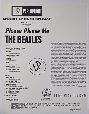 Lot 342 - THE BEATLES - AN ORIGINAL AND RARE 1963 PLEASE PLEASE ME PRESS RELEASE.