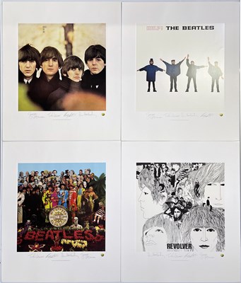 Lot 344 - THE BEATLES - A SET OF 12 ALBUM COVER LITHOGRAPH PRINTS.