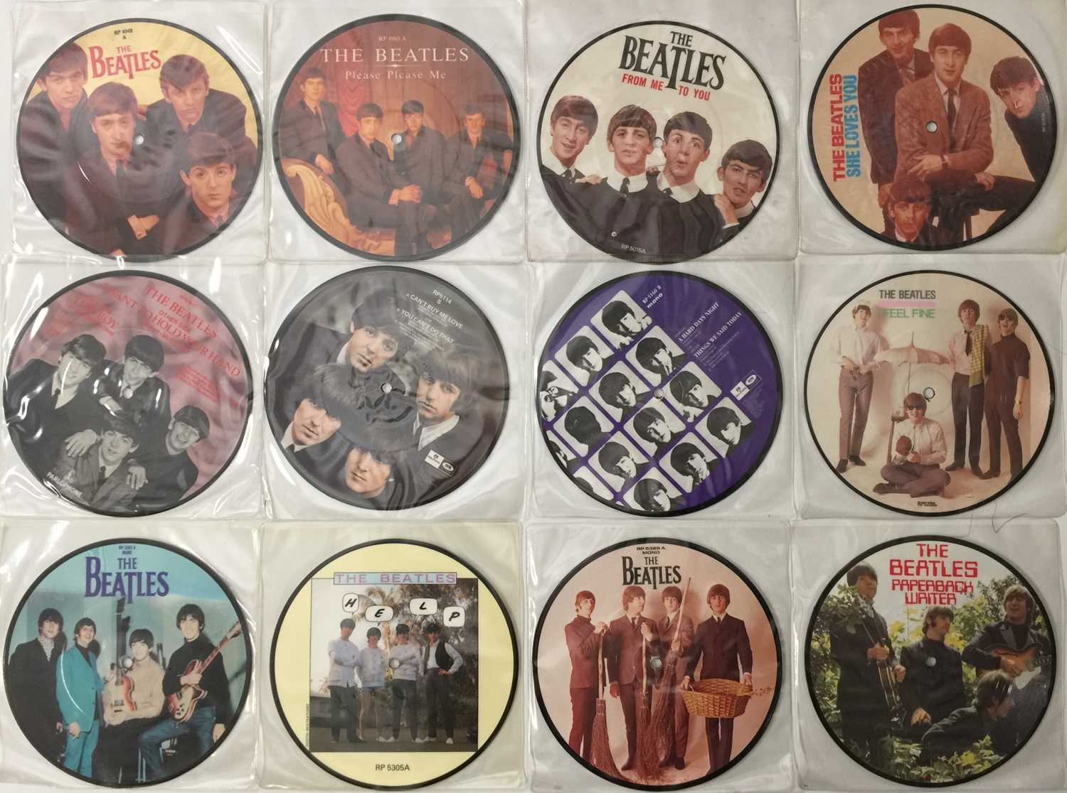 Lot 95 THE BEATLES PICTURE DISC COMPLETE 7"