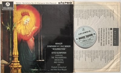 Lot 16 - OTTO KLEMPERER - MAHLER SYMPHONY NO. 2 LP (ORIGINAL UK STEREO RECORDING - COLUMBIA SAX 2473/4)