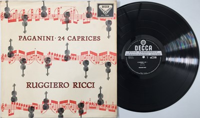 Lot 18 - RUGGIERO RICCI - PAGANINI 24 CAPRICES LP (ORIGINAL UK STEREO RECORDING - DECCA SXL 2194).