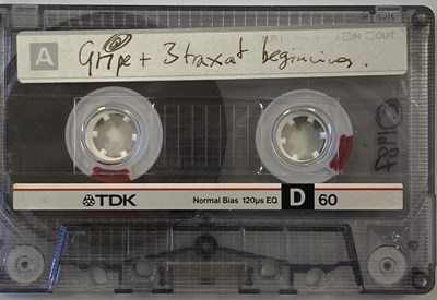 Lot 294 - ON A FRIDAY (RADIOHEAD) GRIPE DEMO CASSETTE WITH UNHEARD TRACKS AND HANDWRITTEN NOTE FROM THOM.
