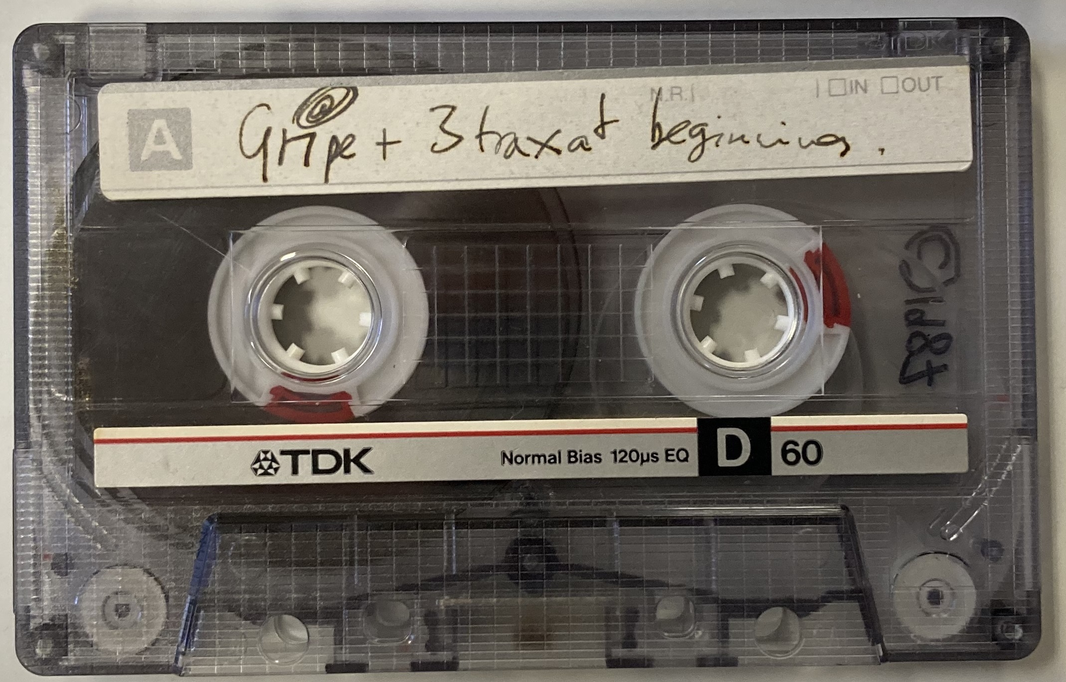 Lot 294 - ON A FRIDAY (RADIOHEAD) GRIPE DEMO CASSETTE