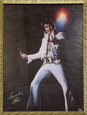 Lot 340 - ELVIS - ORIGINAL 1977 ROADSHOW MERCHANDISE POSTER.