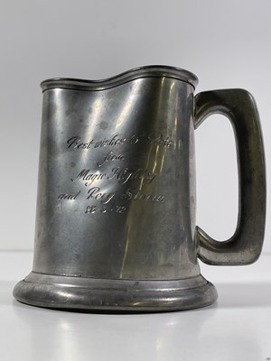 Lot 130 - RORY STORM AND THE HURRICANES - PEWTER TANKARD PRESENTATION.