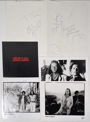 Lot 245 - SIMPLE MINDS - AUTOGRAPHED MEMORABILIA.