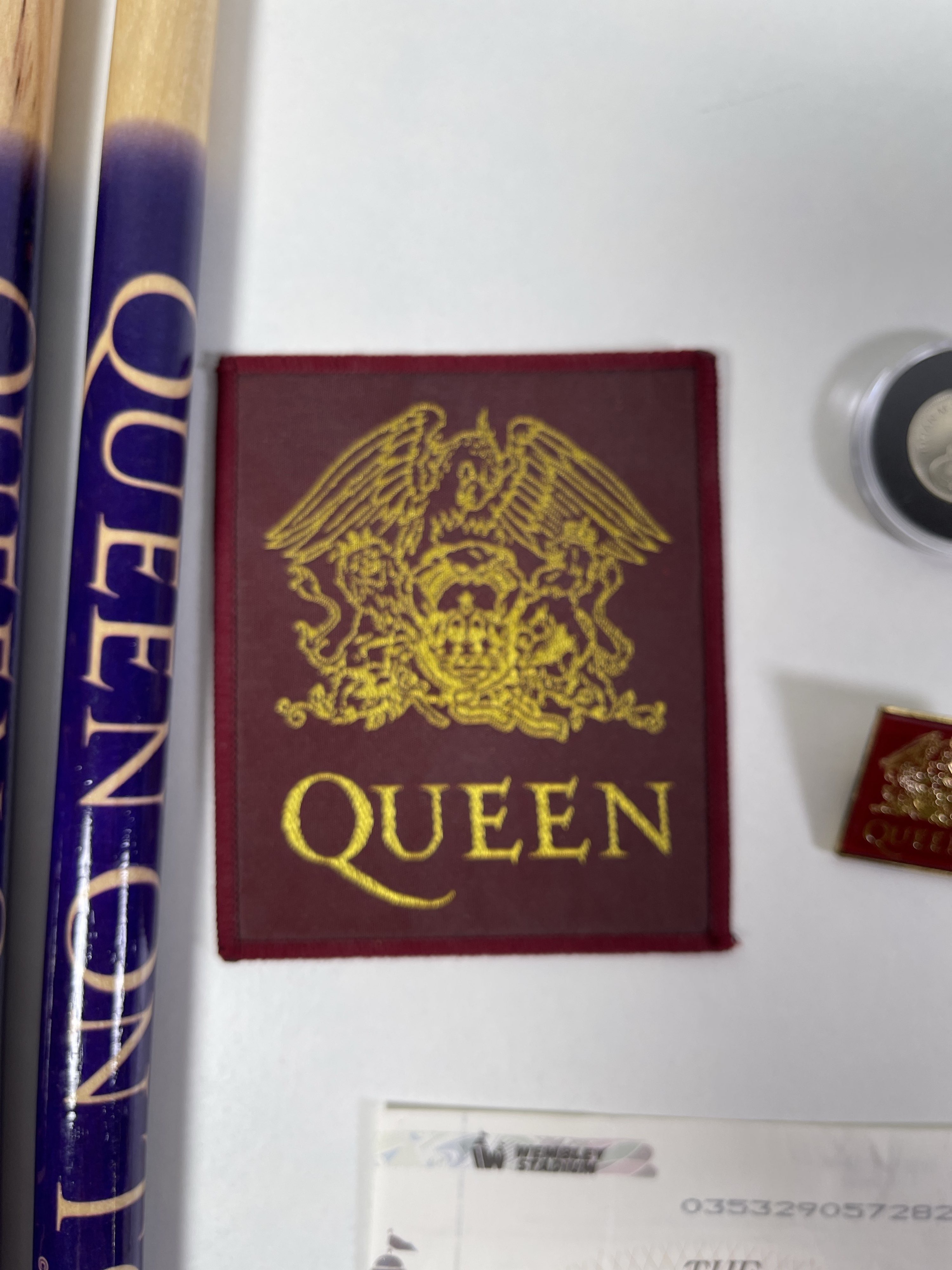 Lot 56 QUEEN MEMORABILIA INC TOUR DRUMSTICKS.