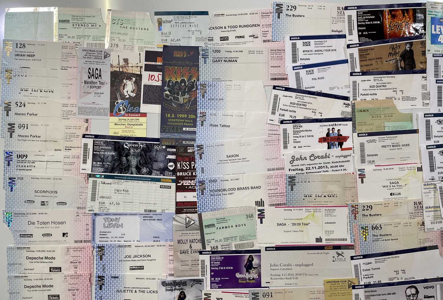 Lot 114 - EXTENSIVE ROCK AND POP TICKET COLLECTION.