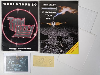 Lot 252 - THIN LIZZY SIGNED MEMORABILIA.