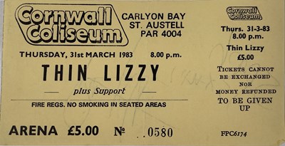 Lot 252 - THIN LIZZY SIGNED MEMORABILIA.