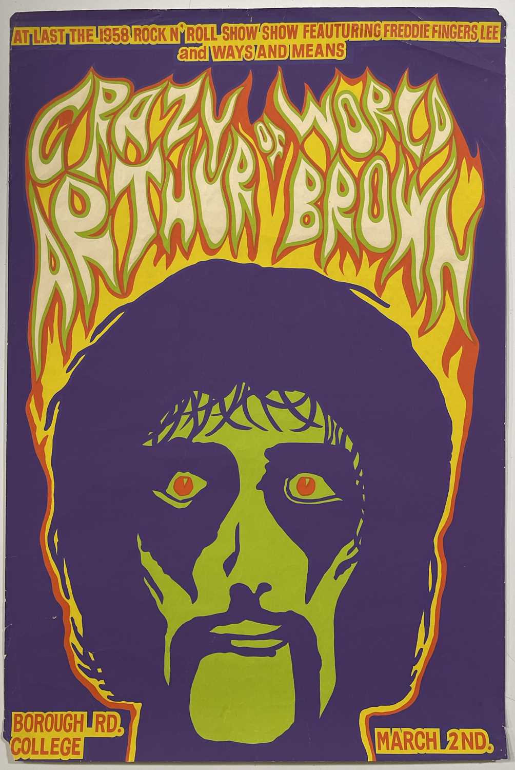 Lot 154 - ARTHUR BROWN 1968 CONCERT POSTER.