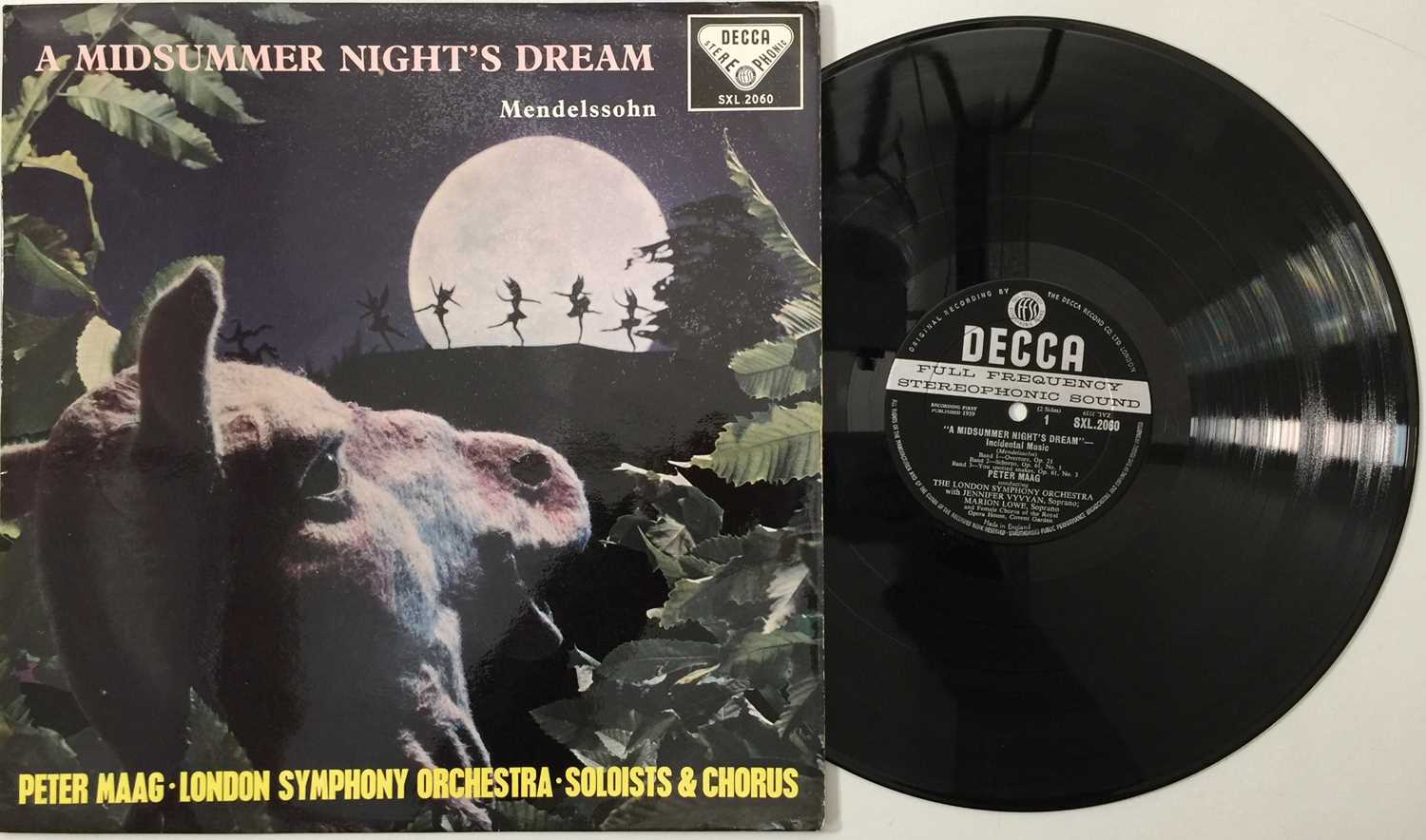Lot 24 - PETER MAAG - MENDELSSOHN - A MIDSUMMER NIGHT'S DREAM LP (OG DECCA SXL 2060 - ED1)