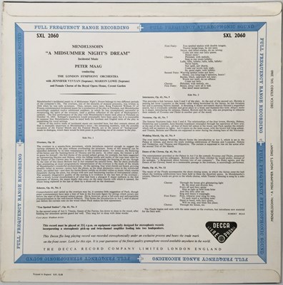 Lot 24 - PETER MAAG - MENDELSSOHN - A MIDSUMMER NIGHT'S DREAM LP (OG DECCA SXL 2060 - ED1)