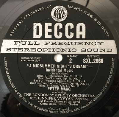 Lot 24 - PETER MAAG - MENDELSSOHN - A MIDSUMMER NIGHT'S DREAM LP (OG DECCA SXL 2060 - ED1)