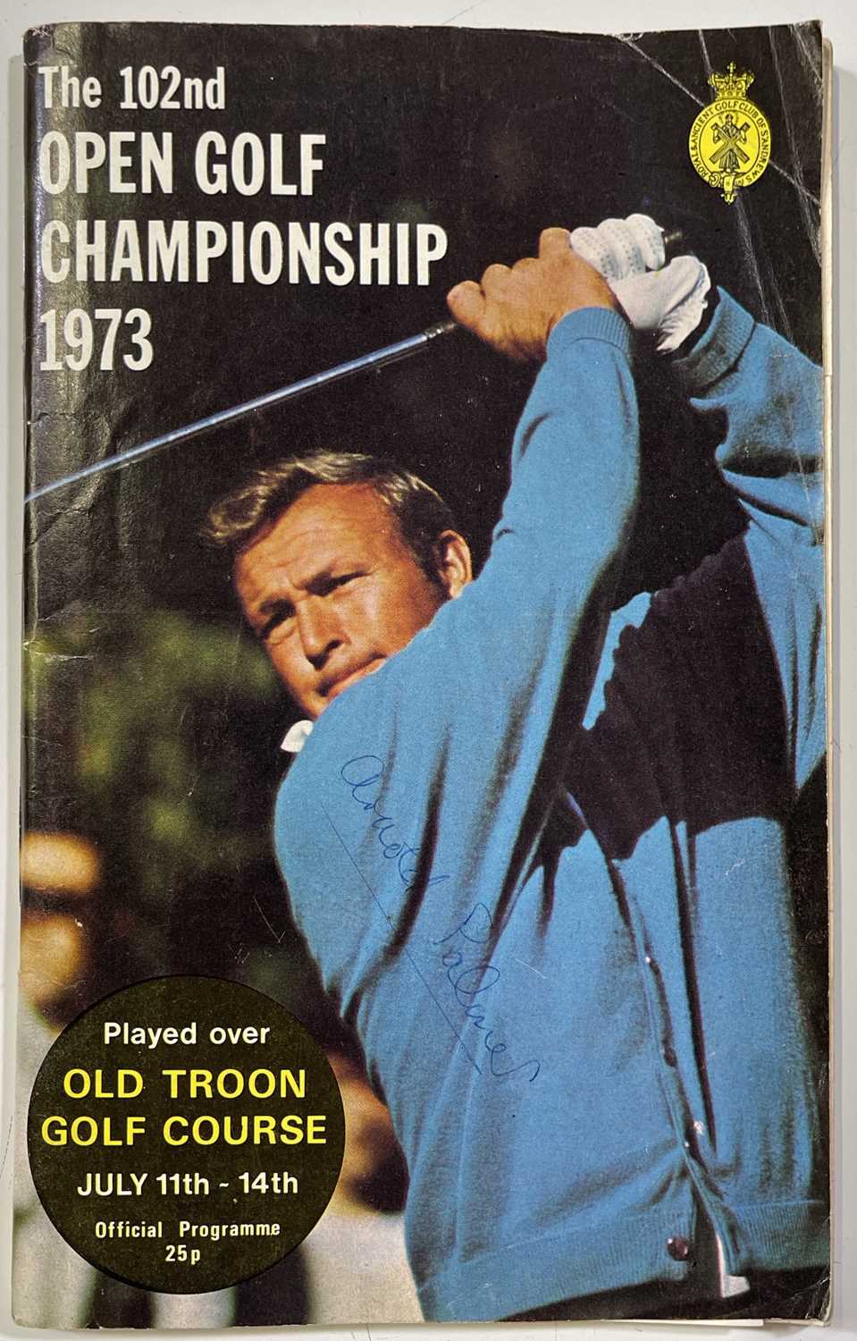 Lot 88 - GOLF MEMORABILIA - MULTI-SIGNED 1973 OPEN PROGRAMME INC ARNIE PALMER.