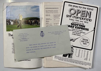 Lot 88 - GOLF MEMORABILIA - MULTI-SIGNED 1973 OPEN PROGRAMME INC ARNIE PALMER.