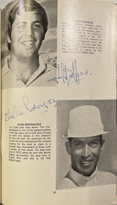 Lot 88 - GOLF MEMORABILIA - MULTI-SIGNED 1973 OPEN PROGRAMME INC ARNIE PALMER.