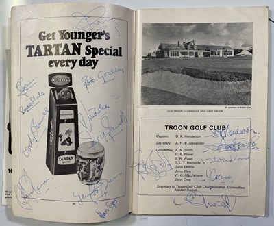 Lot 88 - GOLF MEMORABILIA - MULTI-SIGNED 1973 OPEN PROGRAMME INC ARNIE PALMER.