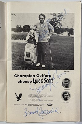 Lot 88 - GOLF MEMORABILIA - MULTI-SIGNED 1973 OPEN PROGRAMME INC ARNIE PALMER.