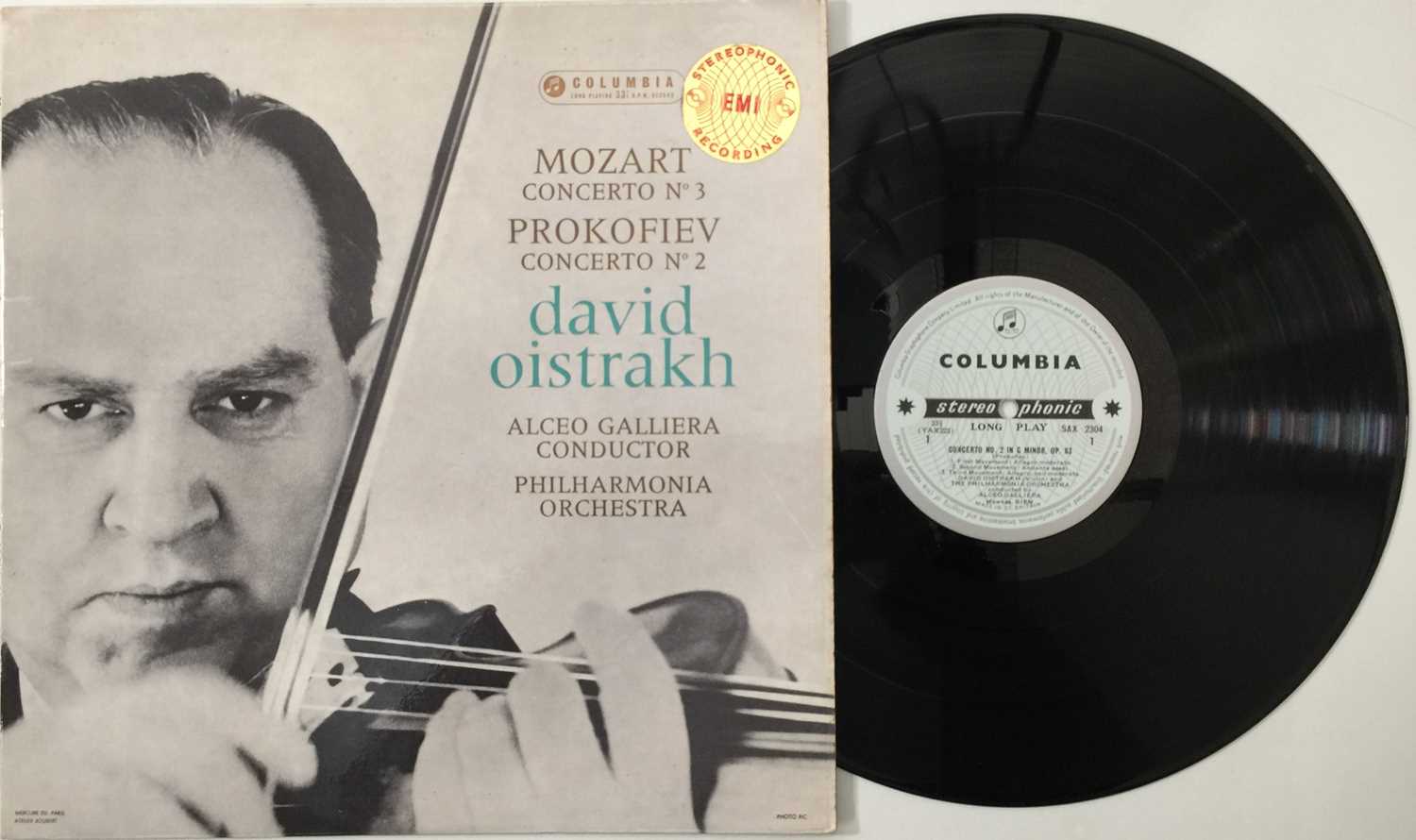 Lot 28 - DAVID OISTRAKH - MOZART / PROKOFIEV CONCERTOS LP (OG COLUMBIA SAX 2304)